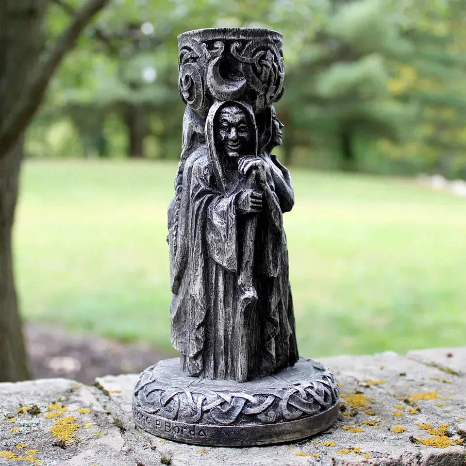 Triple Goddess Candle Holder