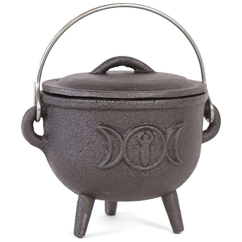 11cm Cast Iron Triple Goddess Metal Cauldron