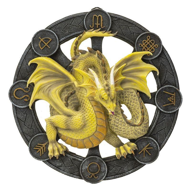 MABON Dragons of the Sabbat Plaque by Anne Stokes