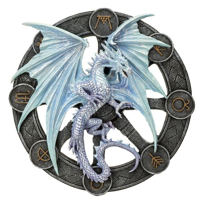 YULE Dragons of the Sabbat Plaque by Anne Stokes