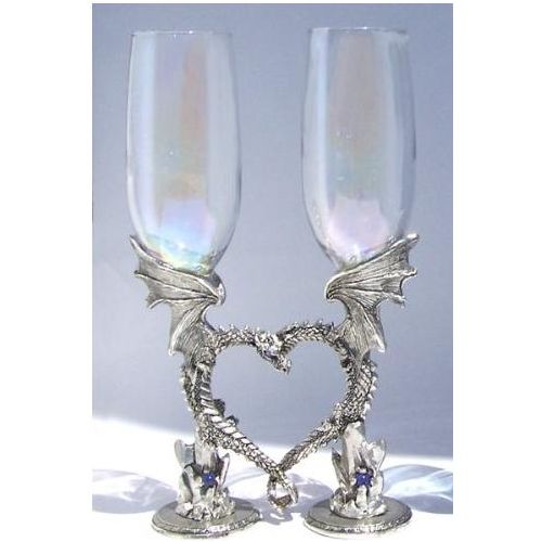 Dragon Heart Glasses-Pewter Toasting Glasses