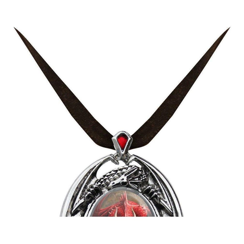 Anne Stokes Cameo Necklace White Winged Angel Spirit Guide Gothic