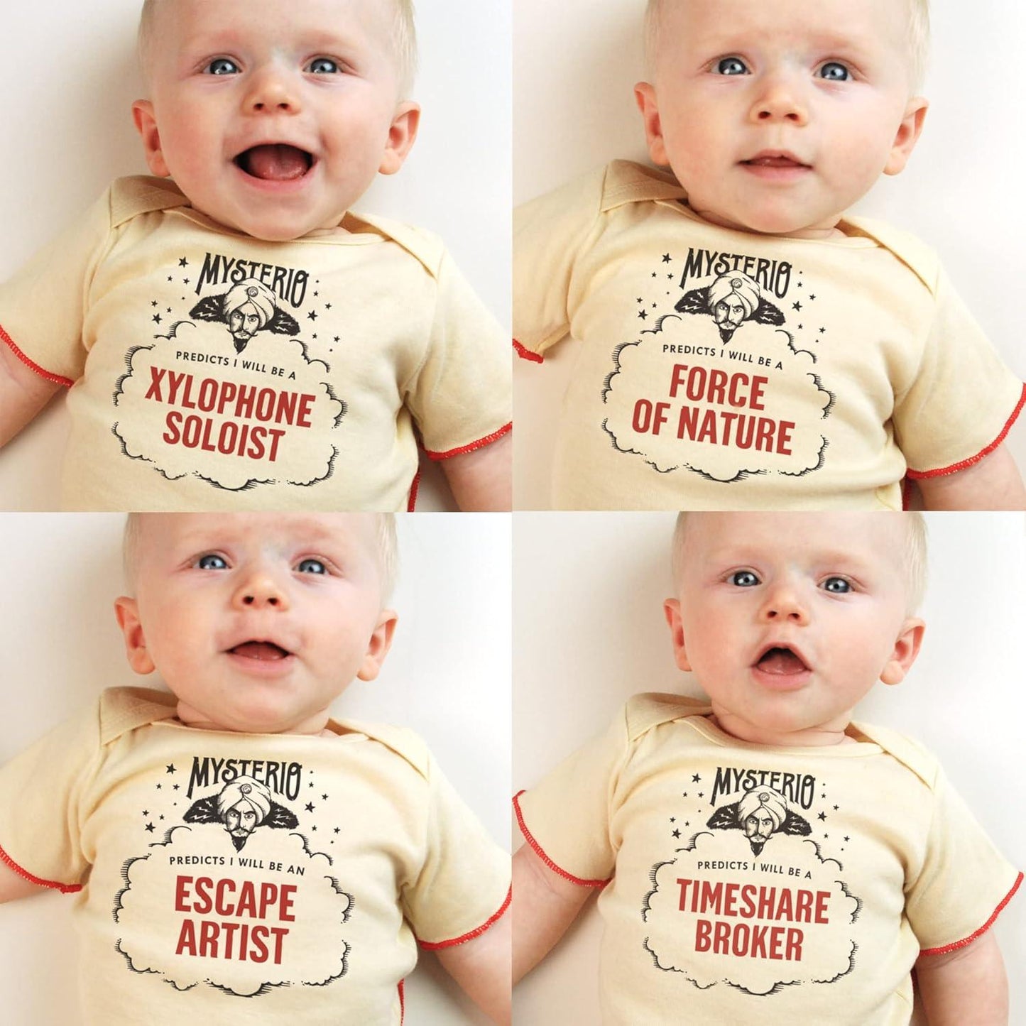 Mysterio Baby Tee Predicts Your Child's Future fits size 0-12M