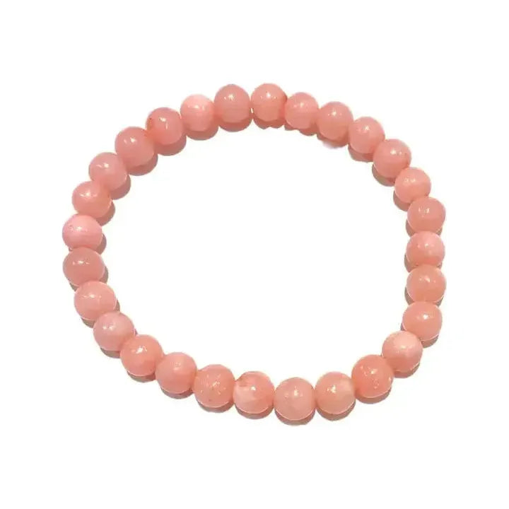Child's Bracelet,6 mm Pink Opal Bracelet For Joy Happiness