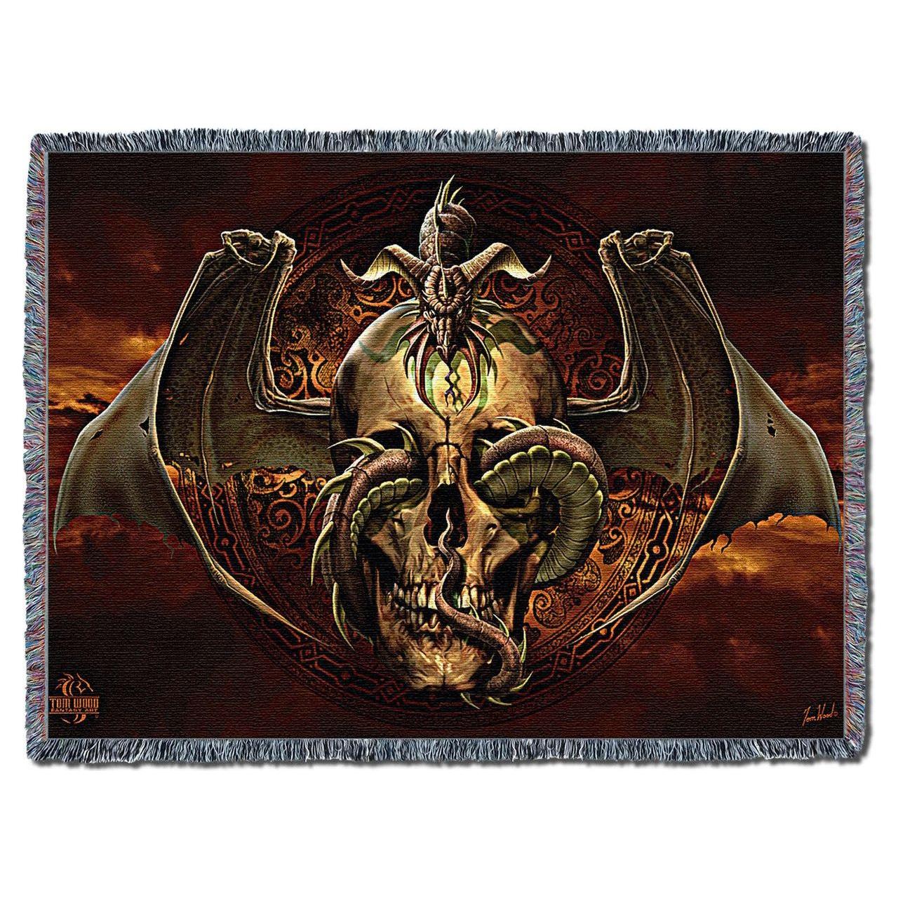 Dissent Dragon- Tom Wood - Cotton Woven Blanket Throw