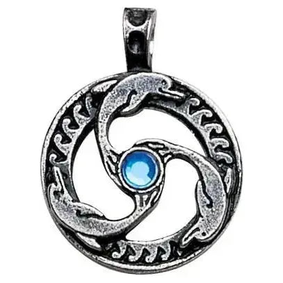 Dolphin Triskilian Pewter Pendant by Nordic Lights for Guidance and Inner Peace