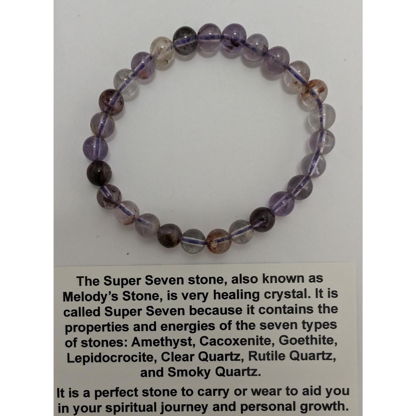 Super Seven 7 Melody's Stone for healing Beaded Crystal Stone Bracelet