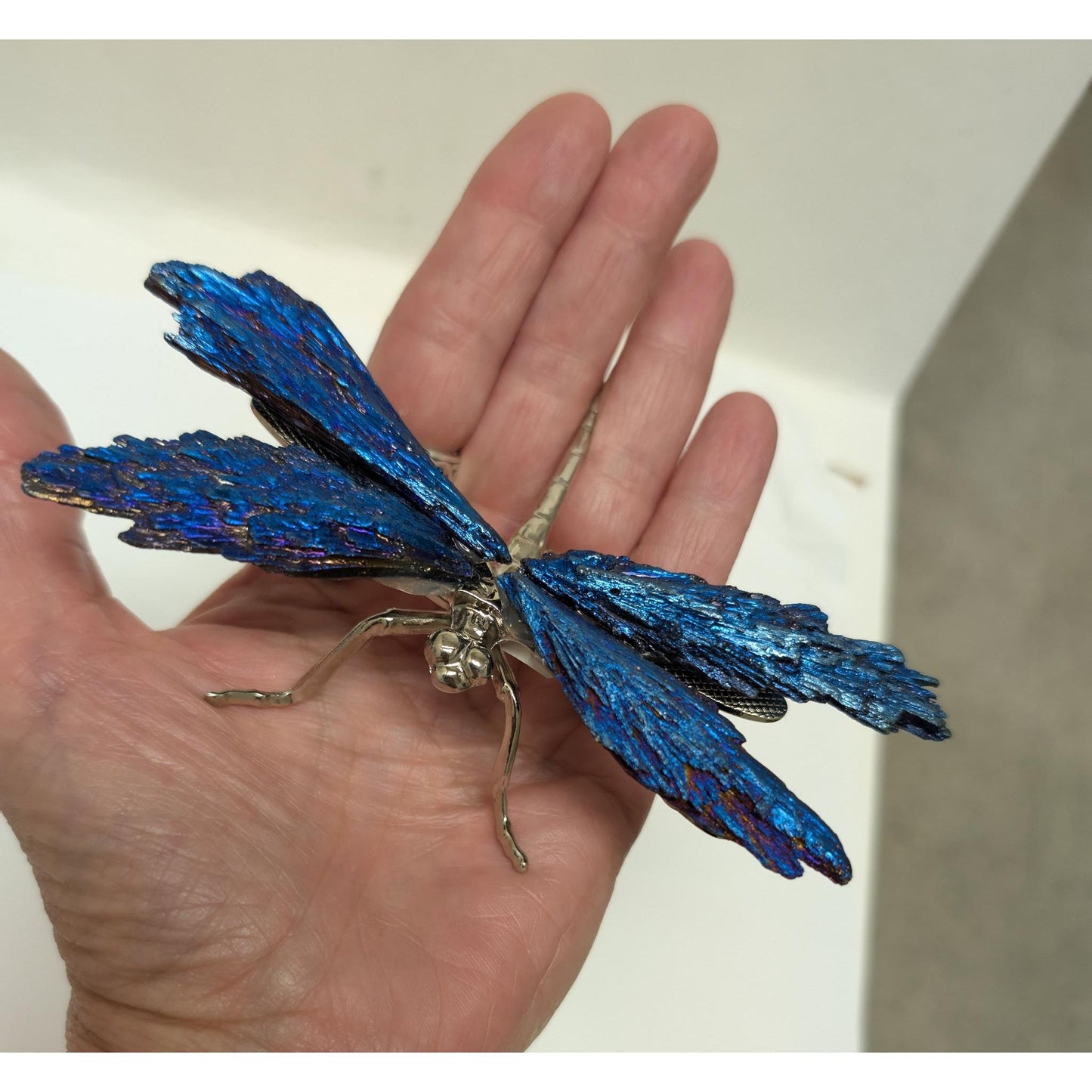 Blue Kyanite Crystal Dragonfly Spirit Animal Guide