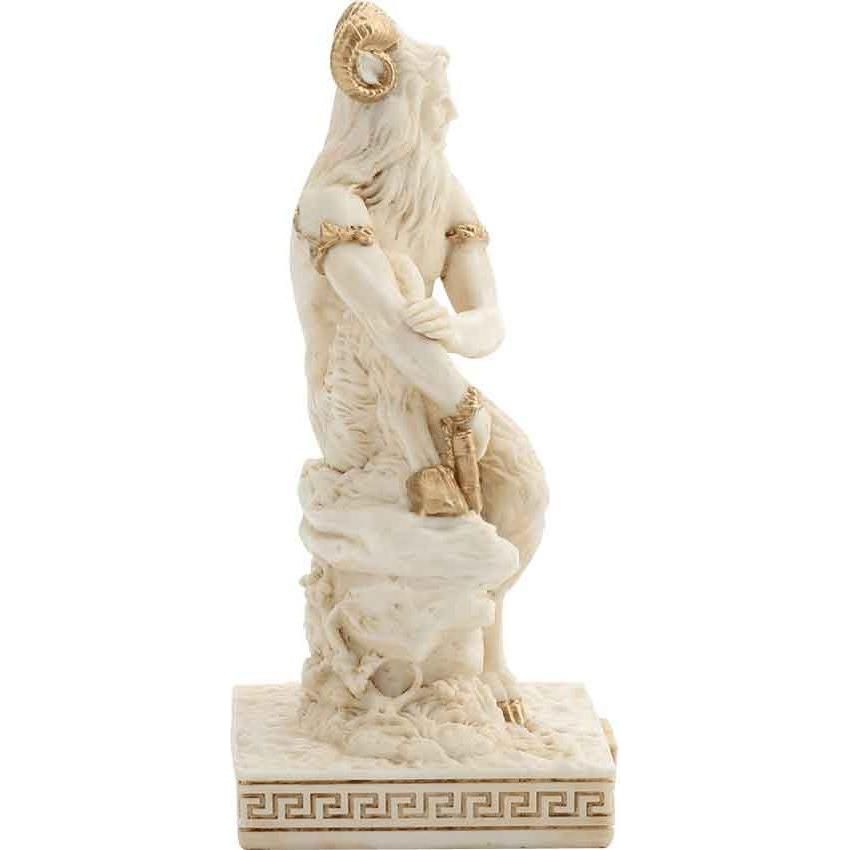 Ivory Gold Finish Pan Mini Statue Hand Painted 3 1/2"