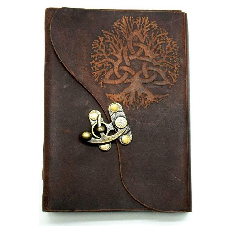Soft Leather Tree of Life Embossed Journal or Book of Shadows