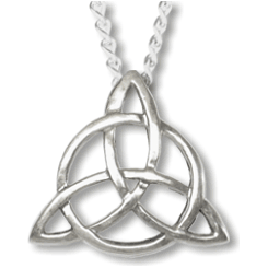 Triquetra Pendant with "Blessed Be" inscribed on the back in fine print.