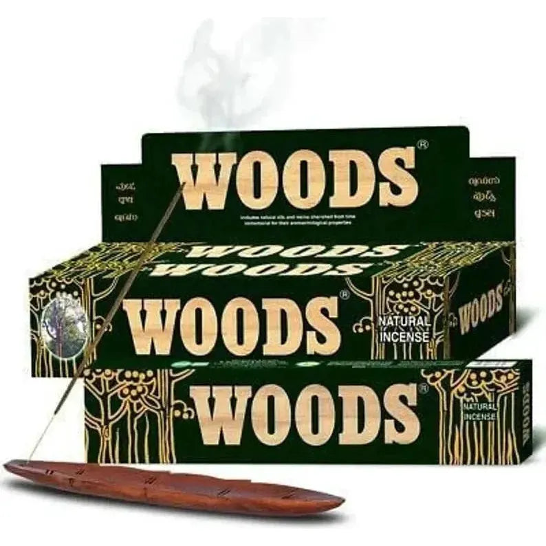WOODS Premium Incense, Box of 20 Full Sized 9" Sticks