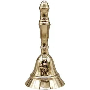Brass Pentacle Altar Bell 5"