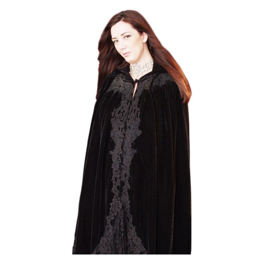 Black Beautiful Victorian Cape with Lace Gothic