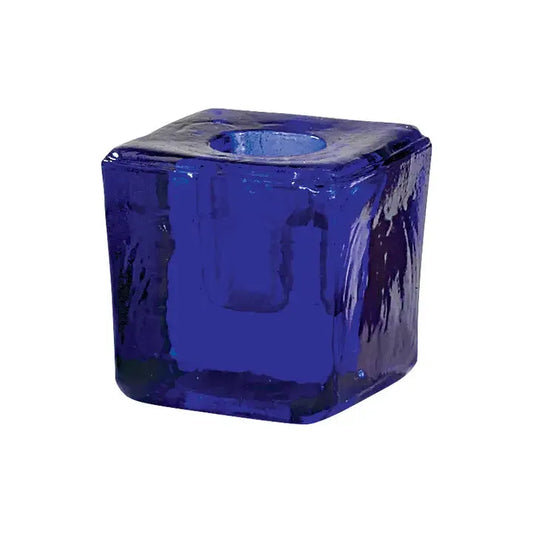 Blue Glass Mini-Candle Holder