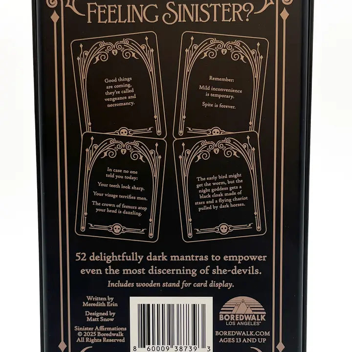 Sinister Affirmations Cards
