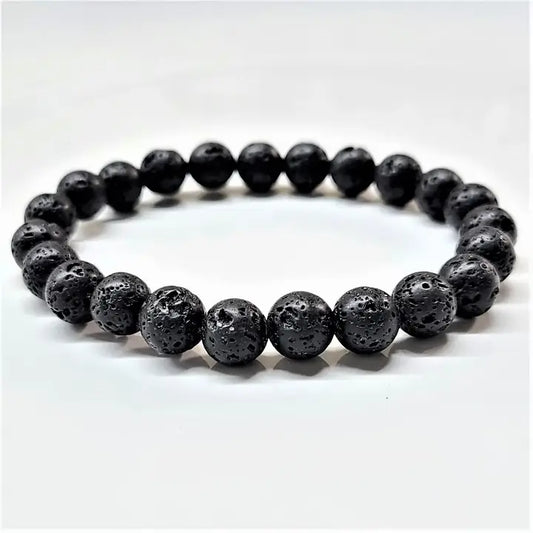 Lava Rock Beaded Bracelet for Calming, Grounding and Aromatherapy