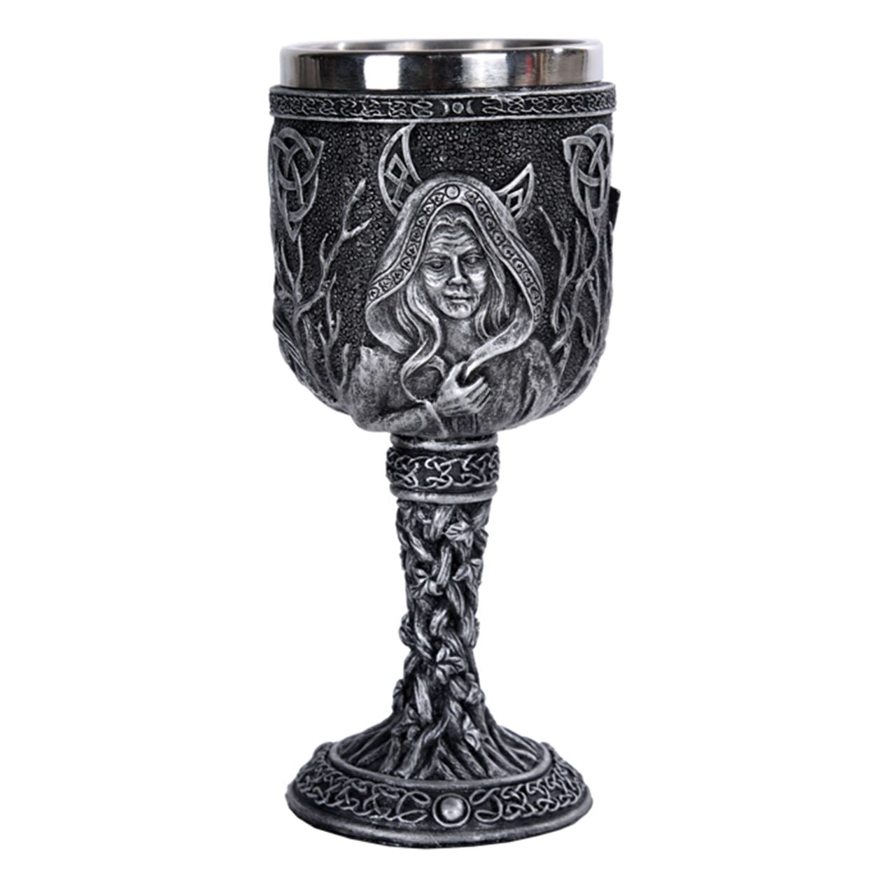 Triple Moon Goddess Wine Goblet/Chalice