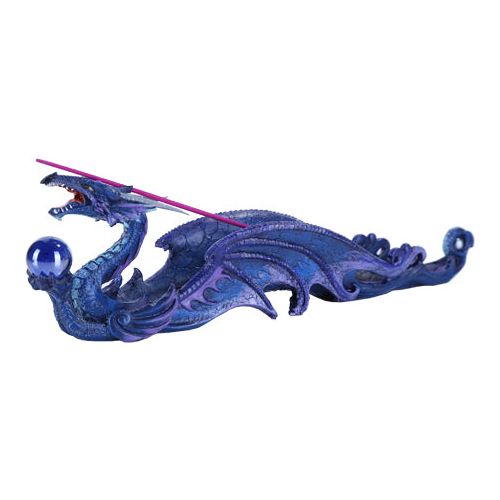 DRAGON INCENSE BURNER, Blue and Purple