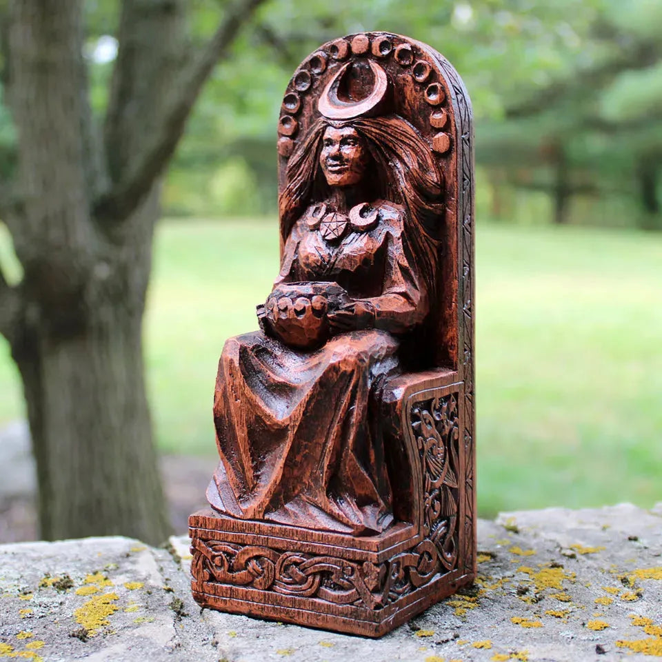 Seated Moon Goddess Altar Statue