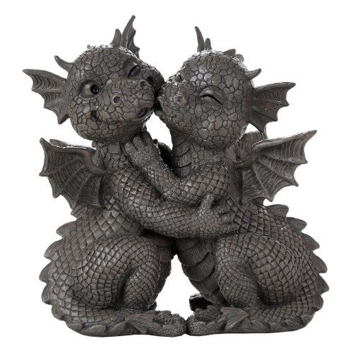 GARDEN DRAGON COUPLE Statue, indoors or outdoors