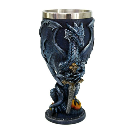 Black Dragon with Sword Wine Goblet/Chalice