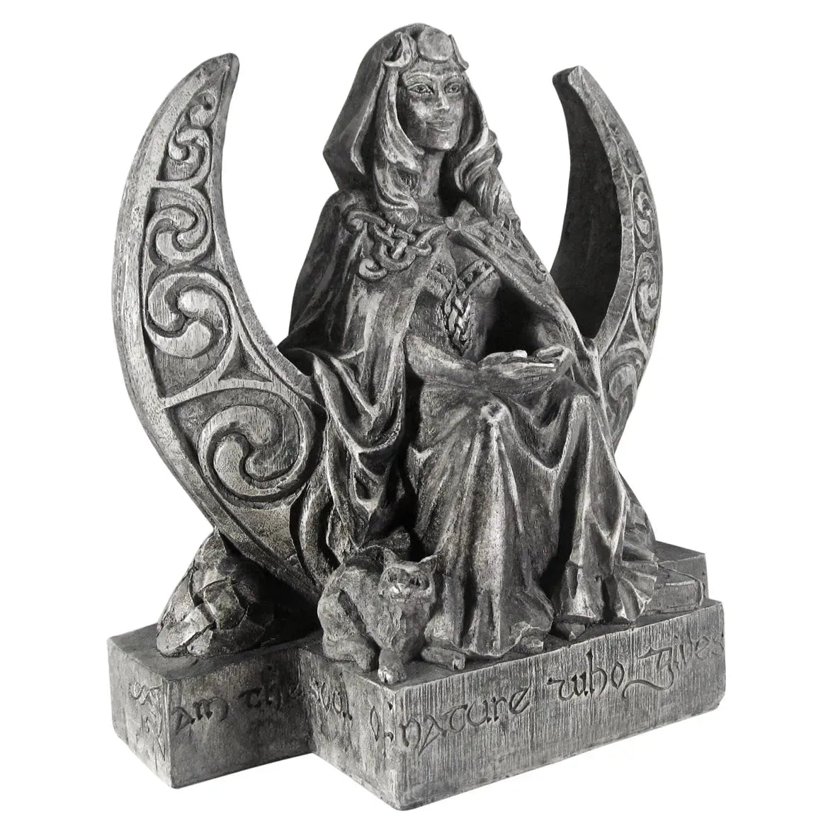 The Pagan Moon Goddess Wiccan Statue  8 1/8 inch in Silver, Wood, or Stone