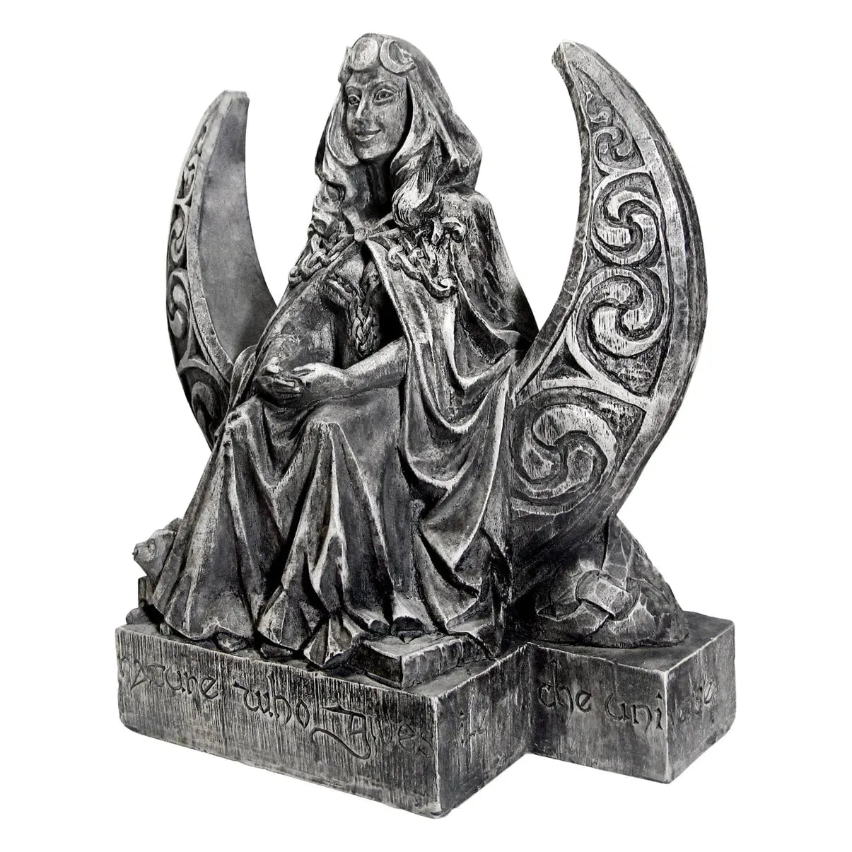 The Pagan Moon Goddess Wiccan Statue  8 1/8 inch in Silver, Wood, or Stone