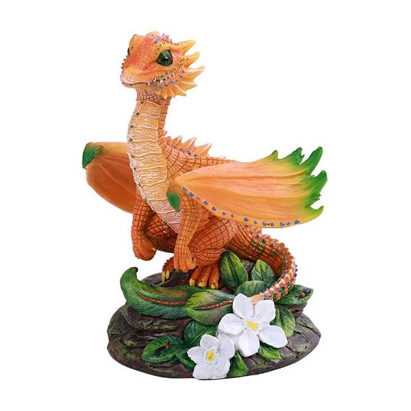 ORANGE DRAGON Stanley Morrison Garden Dragon Figurine