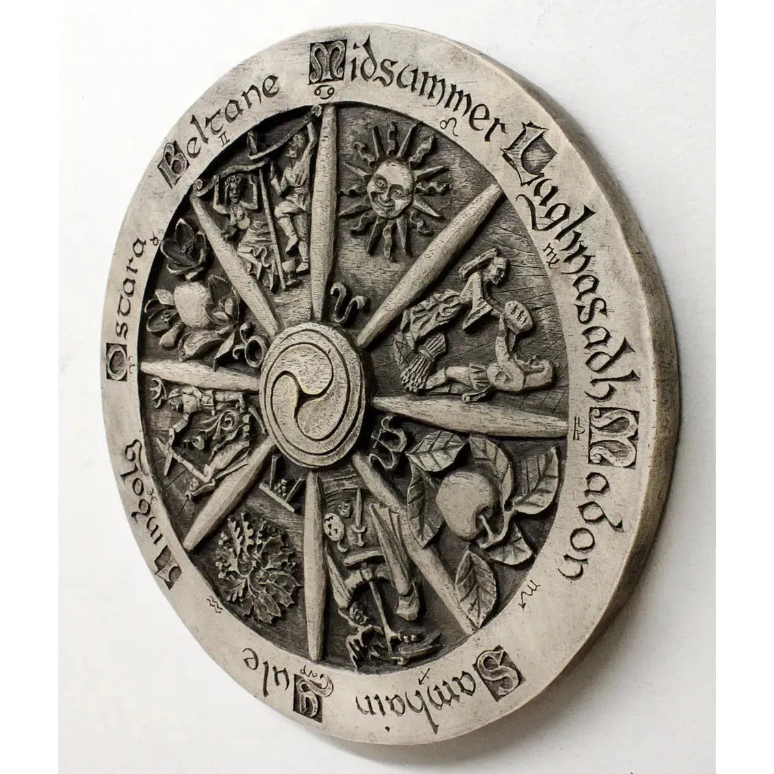 Wheel of the Year Plaque Witchy Wall Decoration 11 3/4 inch