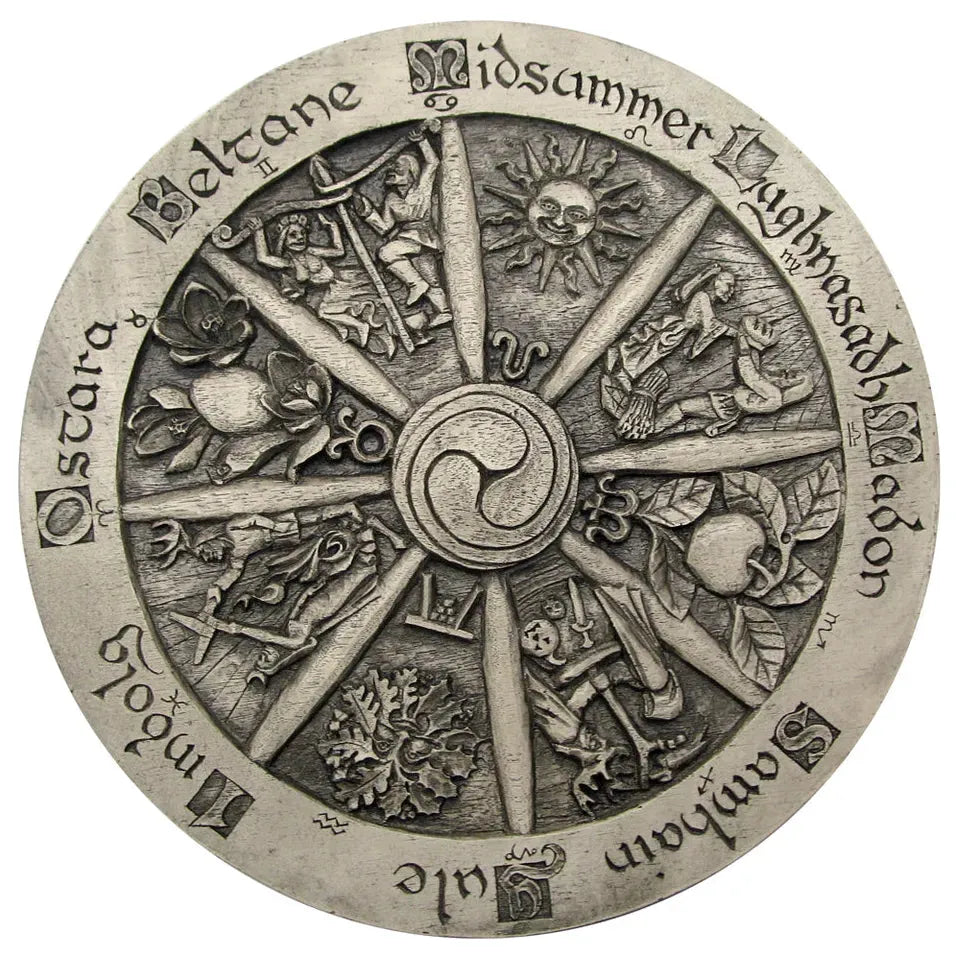 Wheel of the Year Plaque Witchy Wall Decoration 11 3/4 inch