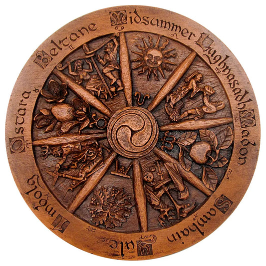 Wheel of the Year Plaque Witchy Wall Decoration 11 3/4 inch