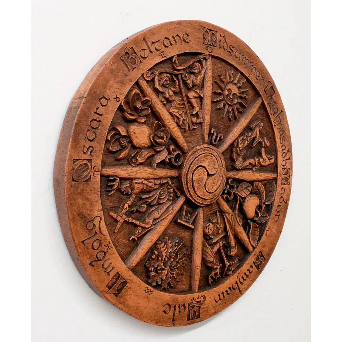 Wheel of the Year Plaque Witchy Wall Decoration 11 3/4 inch