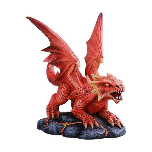 4.5" Fire Wyrmling Dragon By Anne Stokes