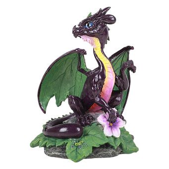 EGGPLANT DRAGON Stanley Morrison Garden Dragon Figurine