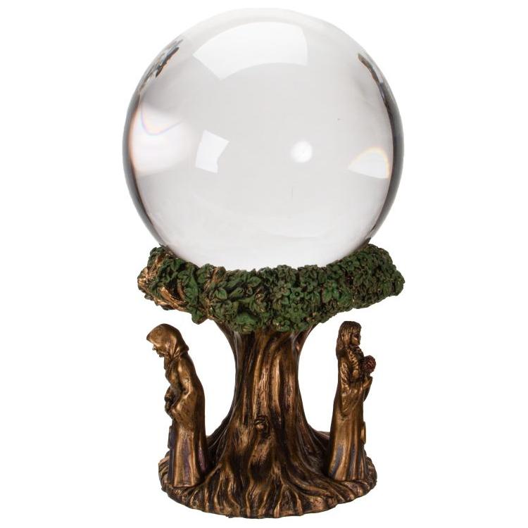 Mother Maiden Crone Triple Goddess Tree of Life Crystal Gazing Ball