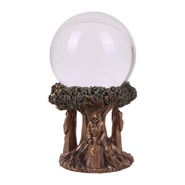 Mother Maiden Crone Triple Goddess Tree of Life Crystal Gazing Ball