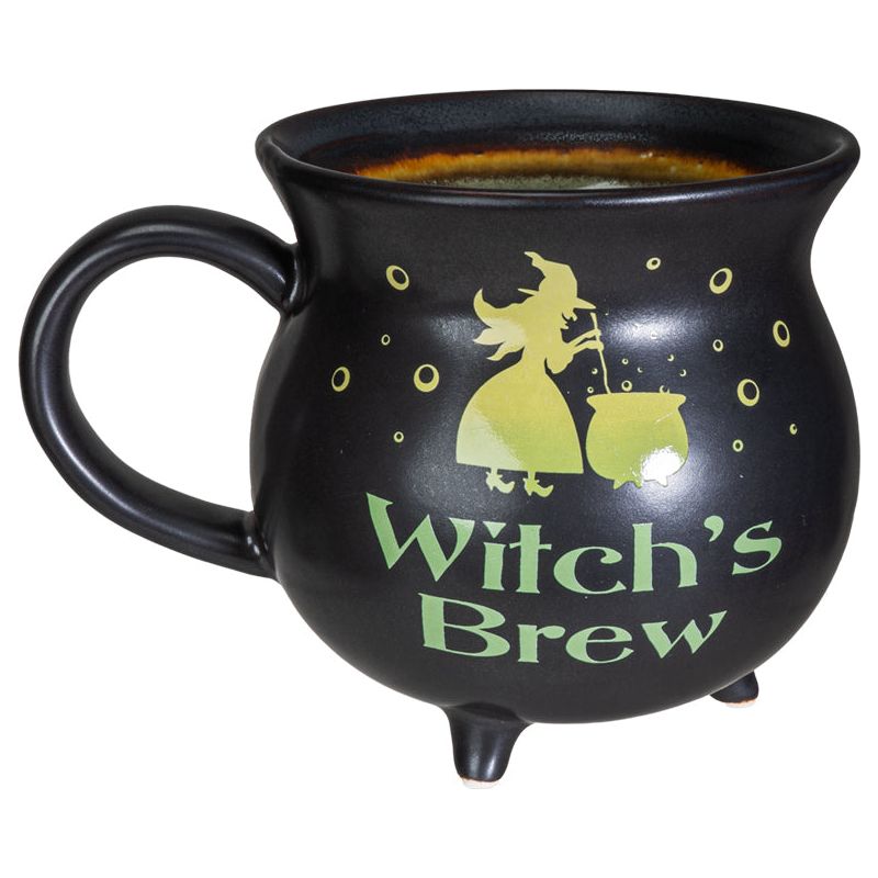 Witch's Brew Cauldron Mug with Witch