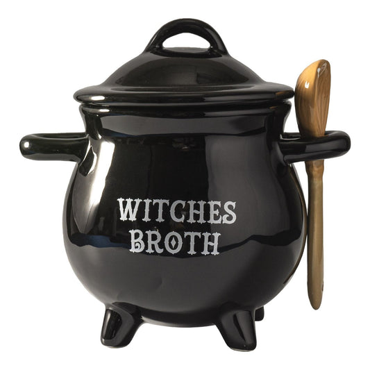 Witches Brew Cauldron Broth Bowl Mug with Spoon