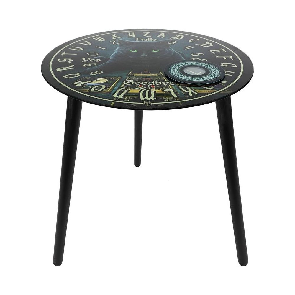 The Reader Glass Top Spirit Board Table w/ Planchette