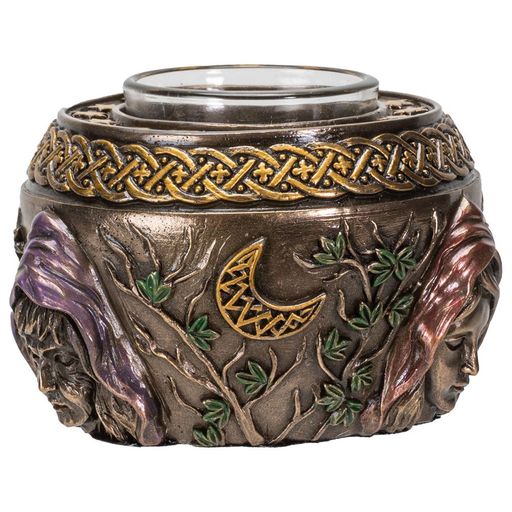 Mother Maiden Crone Triple Goddess Votive Candle Holder