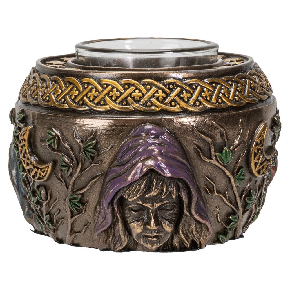 Mother Maiden Crone Triple Goddess Votive Candle Holder