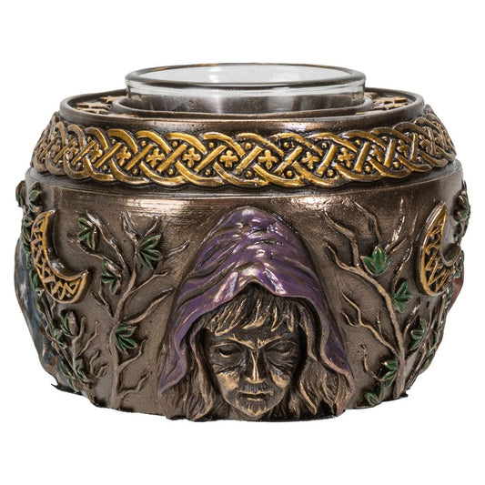 Mother Maiden Crone Triple Goddess Votive Candle Holder