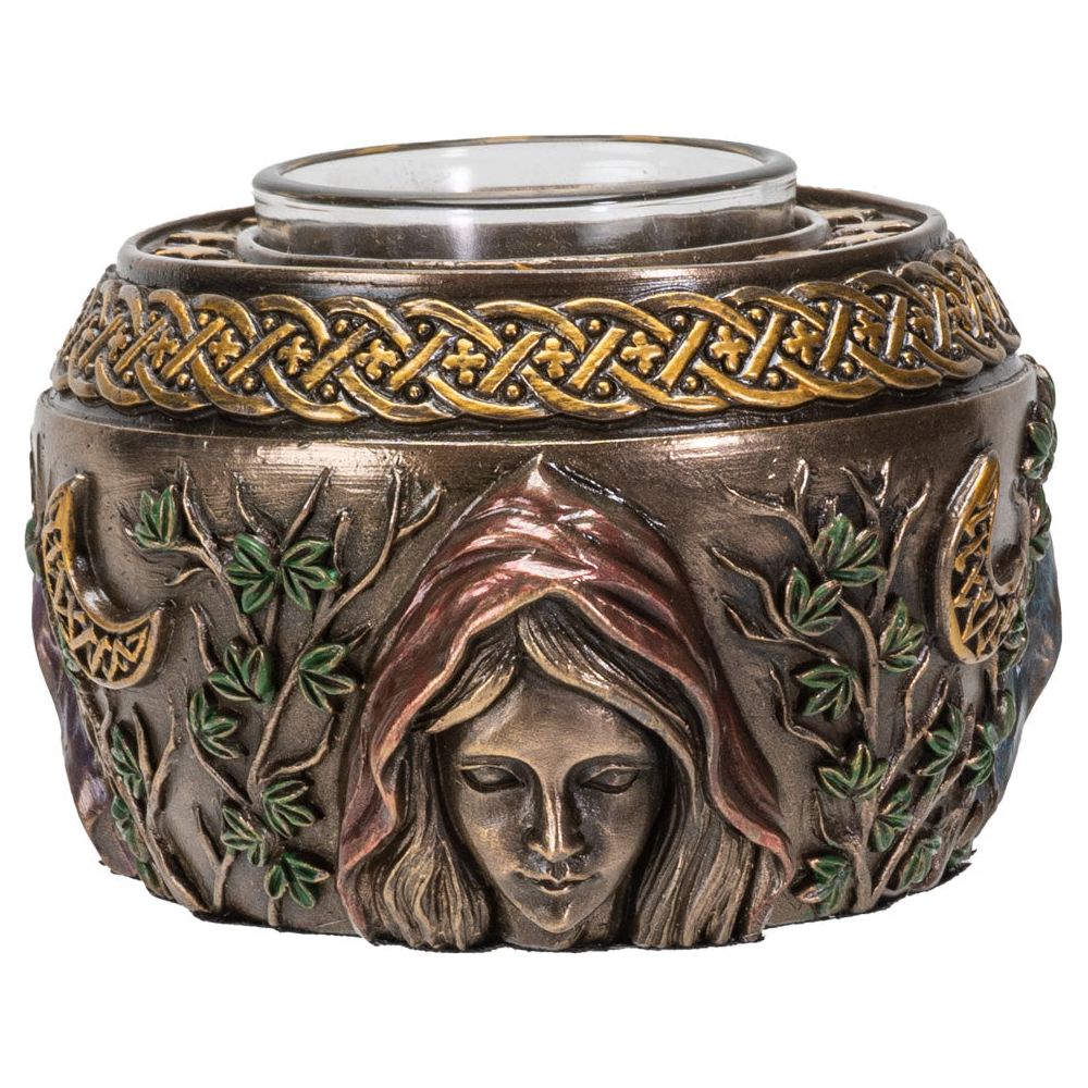 Mother Maiden Crone Triple Goddess Votive Candle Holder