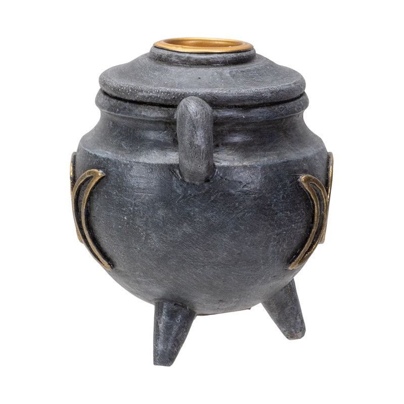 Triple Moon Cauldron Back Flow Incense Burner