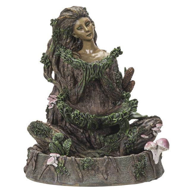 Tree Goddess Gaia Statue Backflow Incense Burner