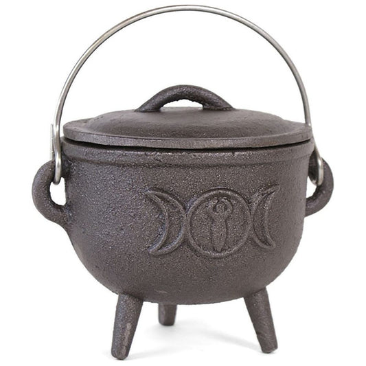 11cm Cast Iron Triple Goddess Metal Cauldron