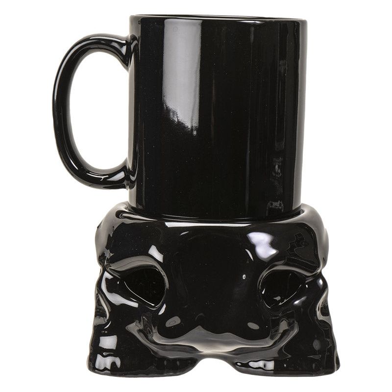 Skull Tea Light Warmer with Mug