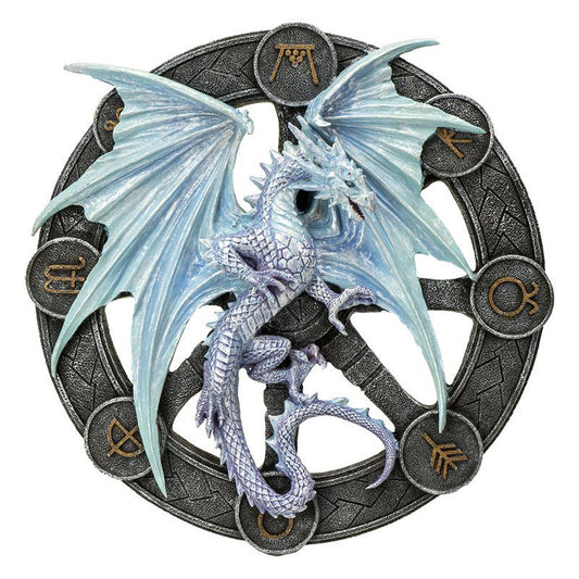 YULE Dragons of the Sabbat Plaque by Anne Stokes