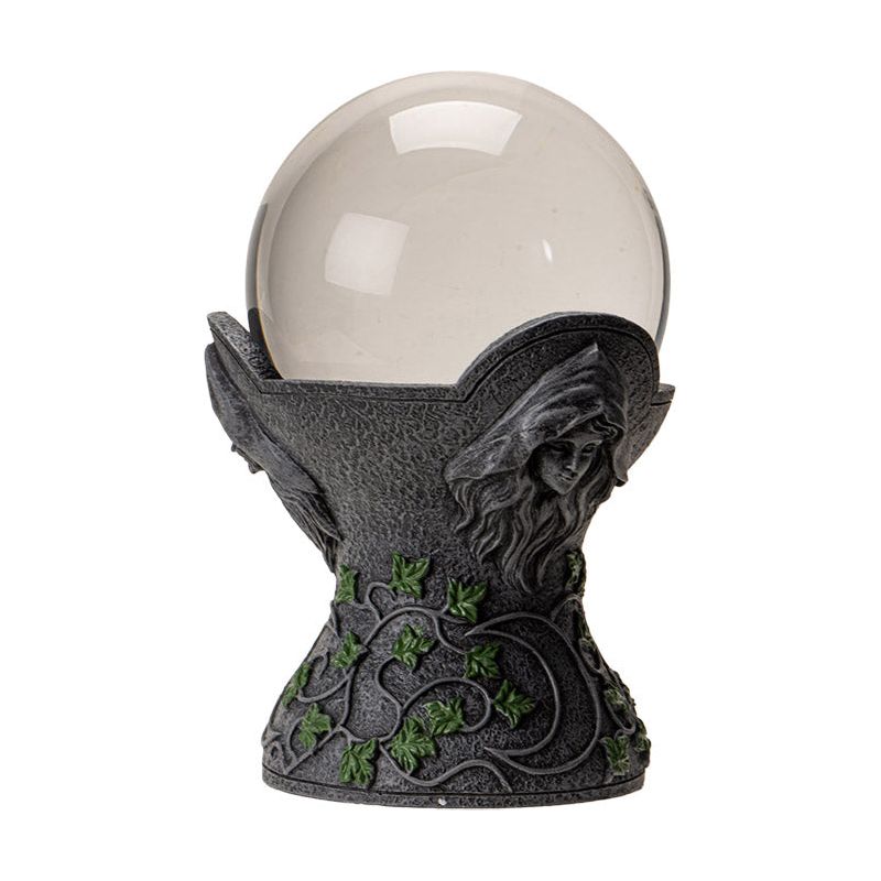 Mother Maiden Crone Triple Goddess with Pentacle Crystal Gazing Ball